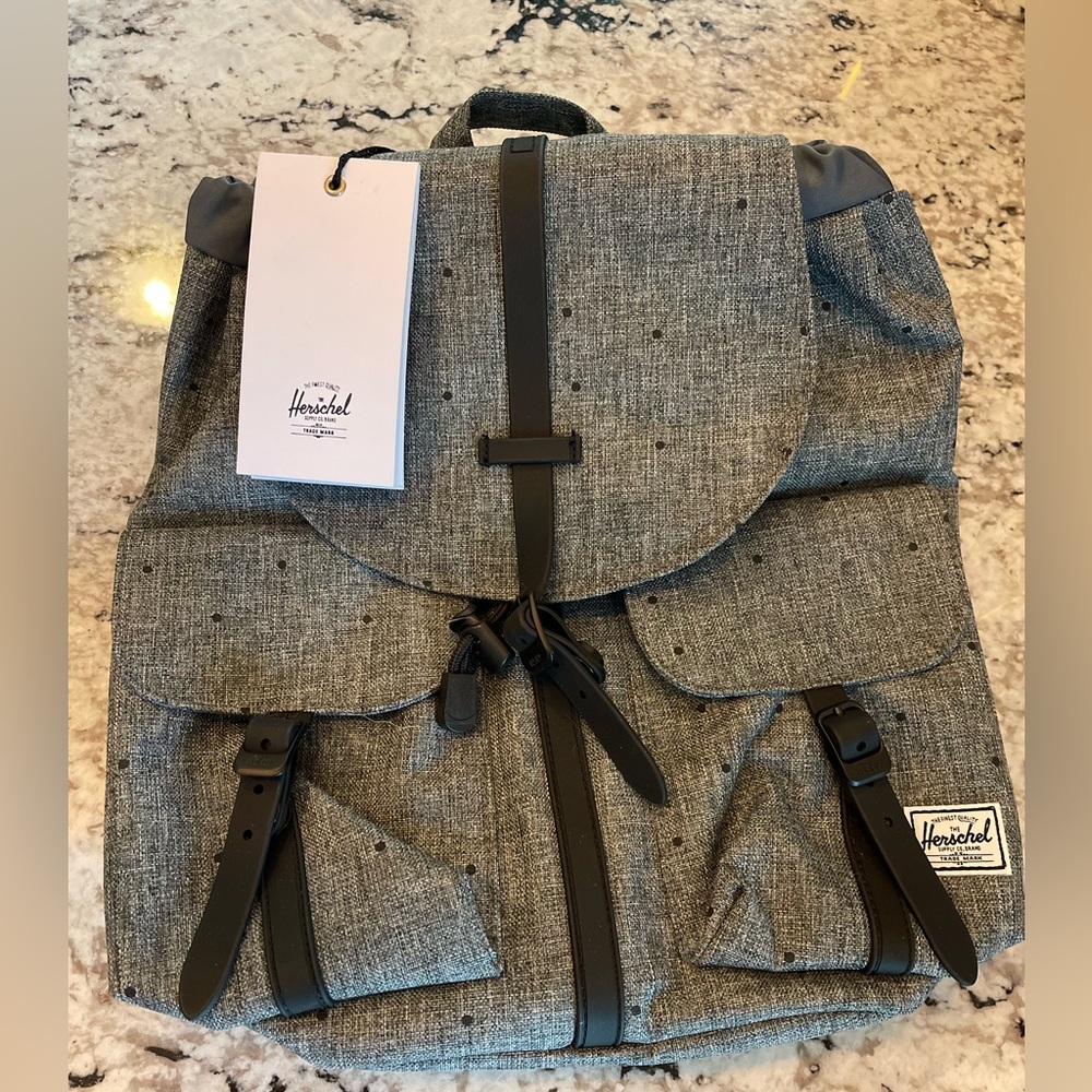 Herschel Dawson XS Backpack - Grey with Black Polkadots